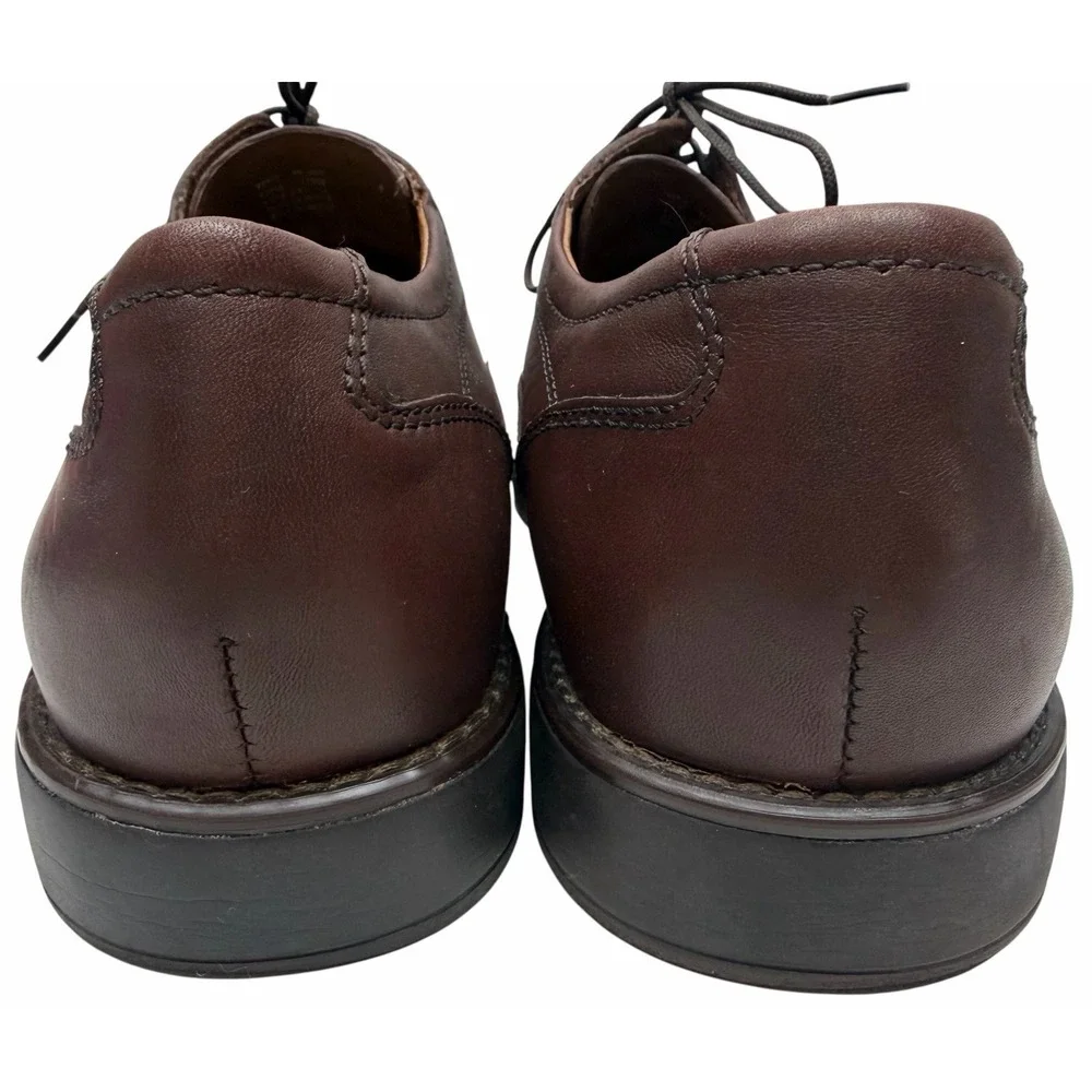 Flexi Mens Brown Leather Comfort Loafers Lace Up Size 13‎  78301